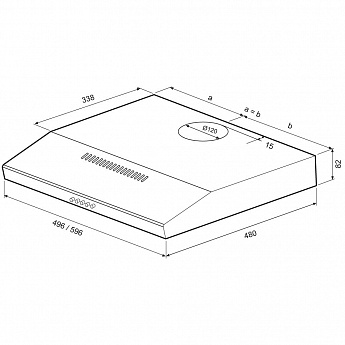 картинка Кухонная вытяжка Krona ERMINA 500 WHITE PB  картинка Кухонная вытяжка Krona ERMINA 500 WHITE PB