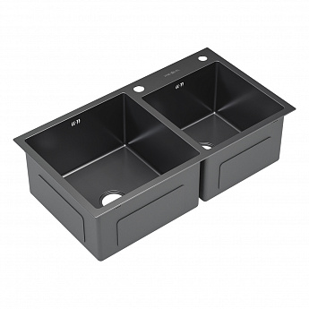 картинка Кухонная мойка Premial PR7843 (G) графит  