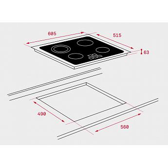 картинка Электрическая варочная панель Teka Easy TT 6415 BLACK 
