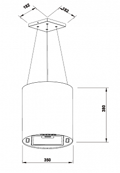 картинка Кухонная вытяжка Weissgauff Nissa Remote BL 